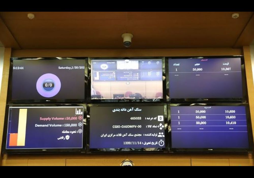 عرضه سنگ آهن کلوخه در بورس کالا