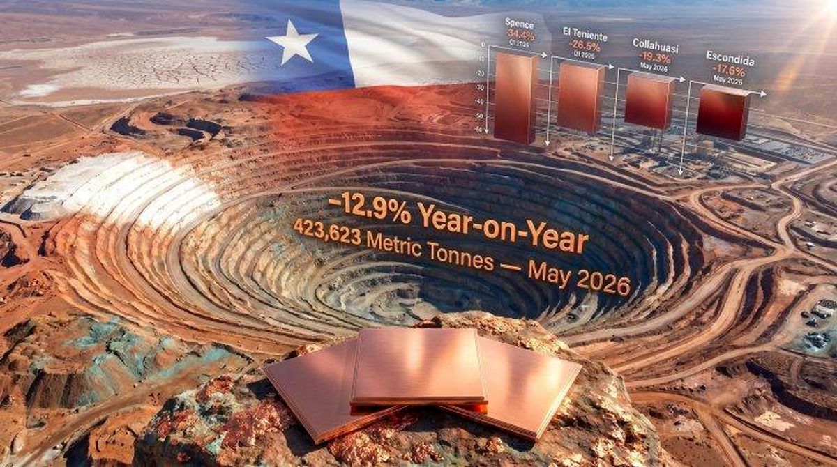 کاهش تولید معادن شیلی